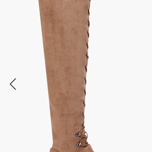 Women's Tan Lace-Up Over-the-Knee Boots Sz 7 BRAND NEW IN BOX - Picture 3 of 7